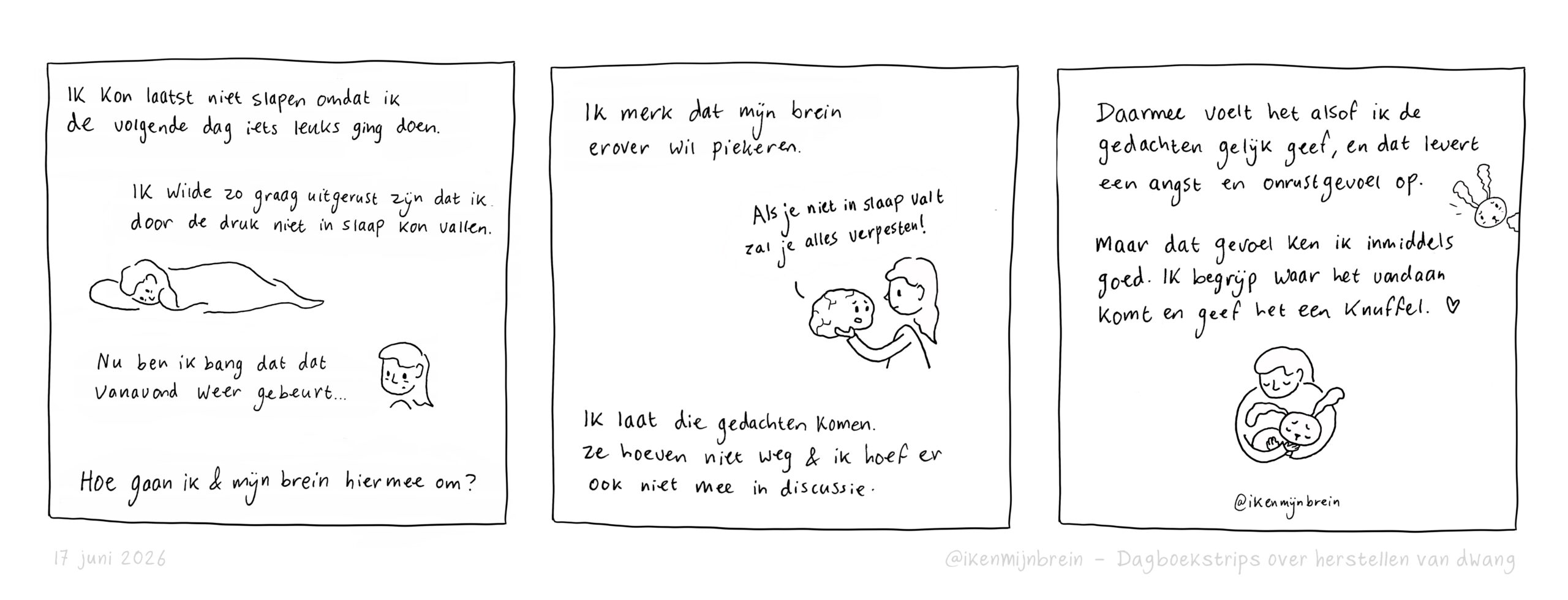 Slaap-angst een knuffel geven