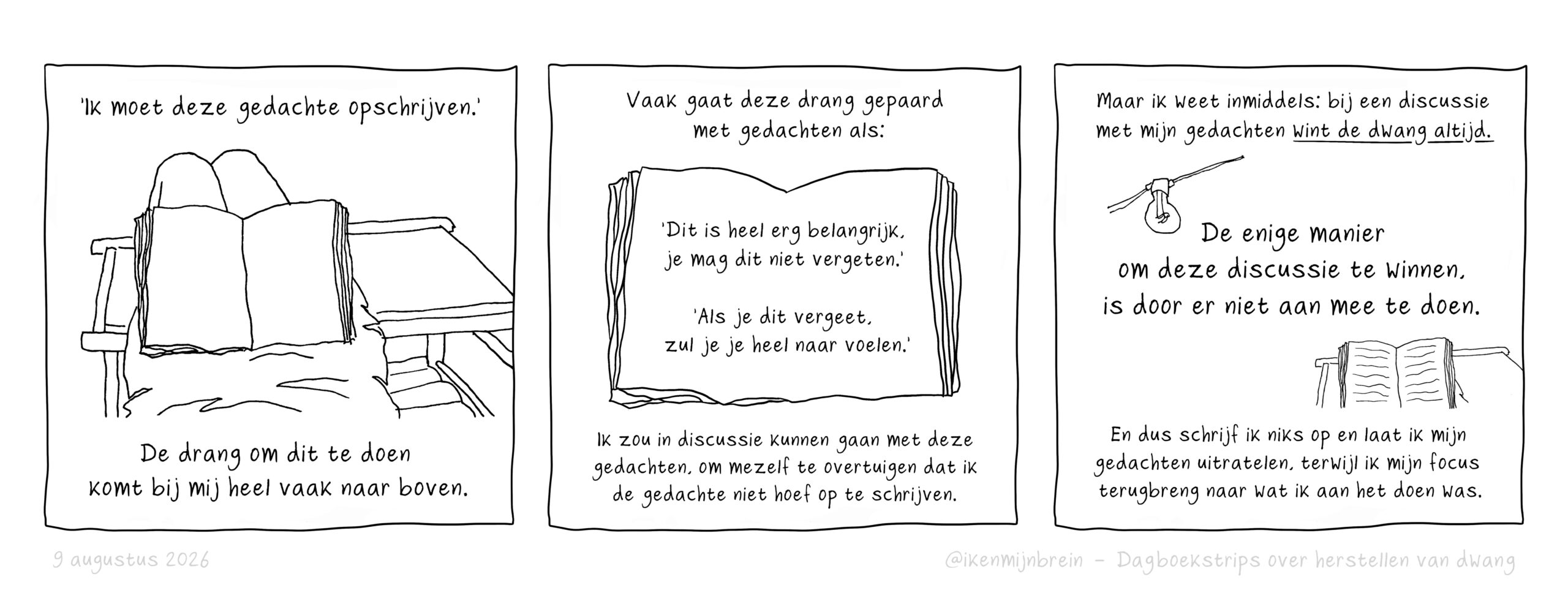 Gedachten moeten opschrijven